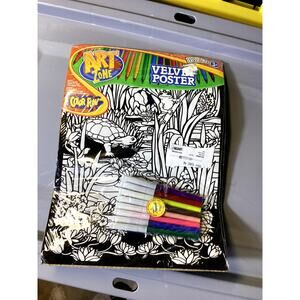 Art Zone Velvet Color Books Poster Color Fun Pond Animals Drawing